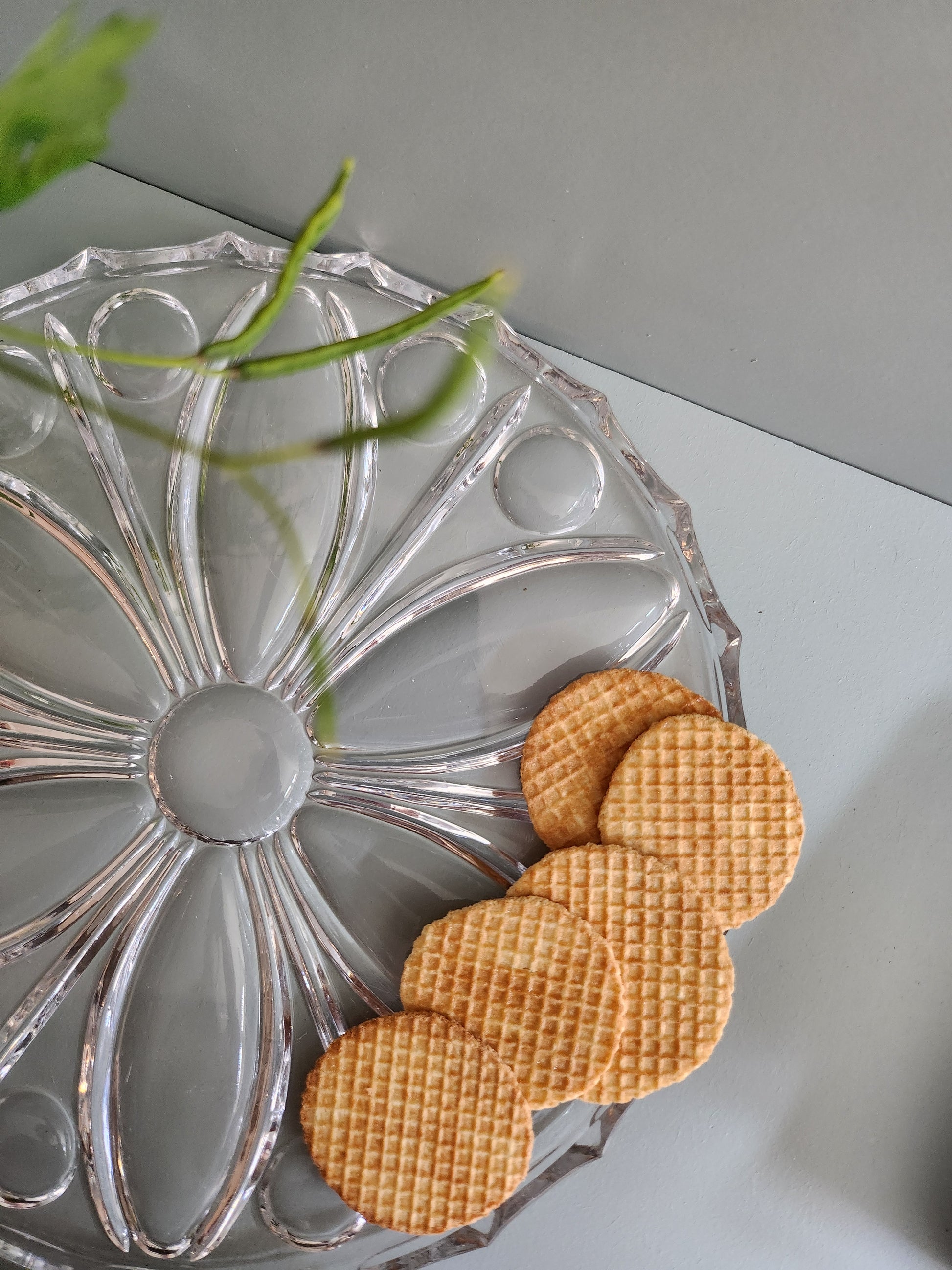 Plat à tarte en verre - Patine