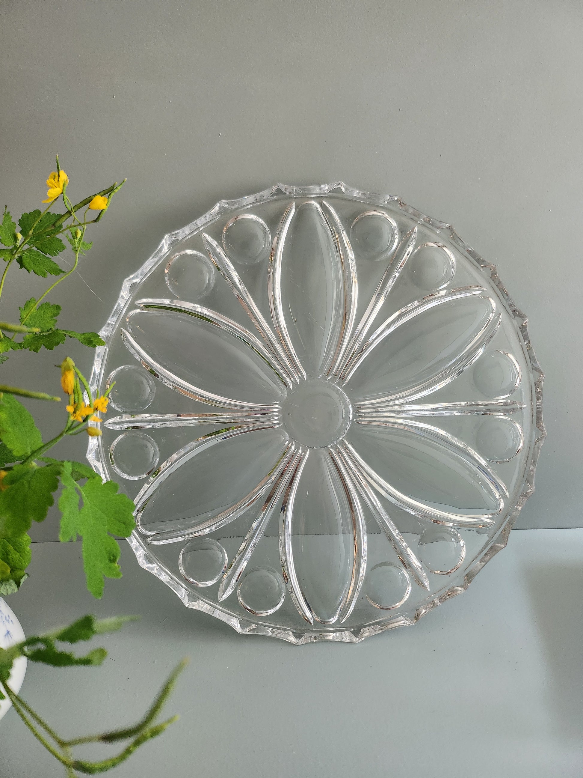 Plat à tarte en verre - Patine