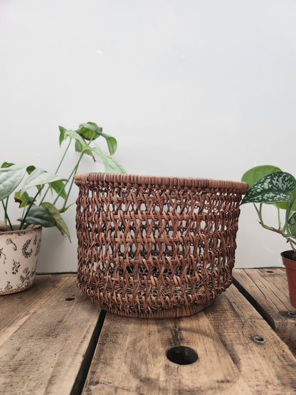 Panier en osier   Patine
