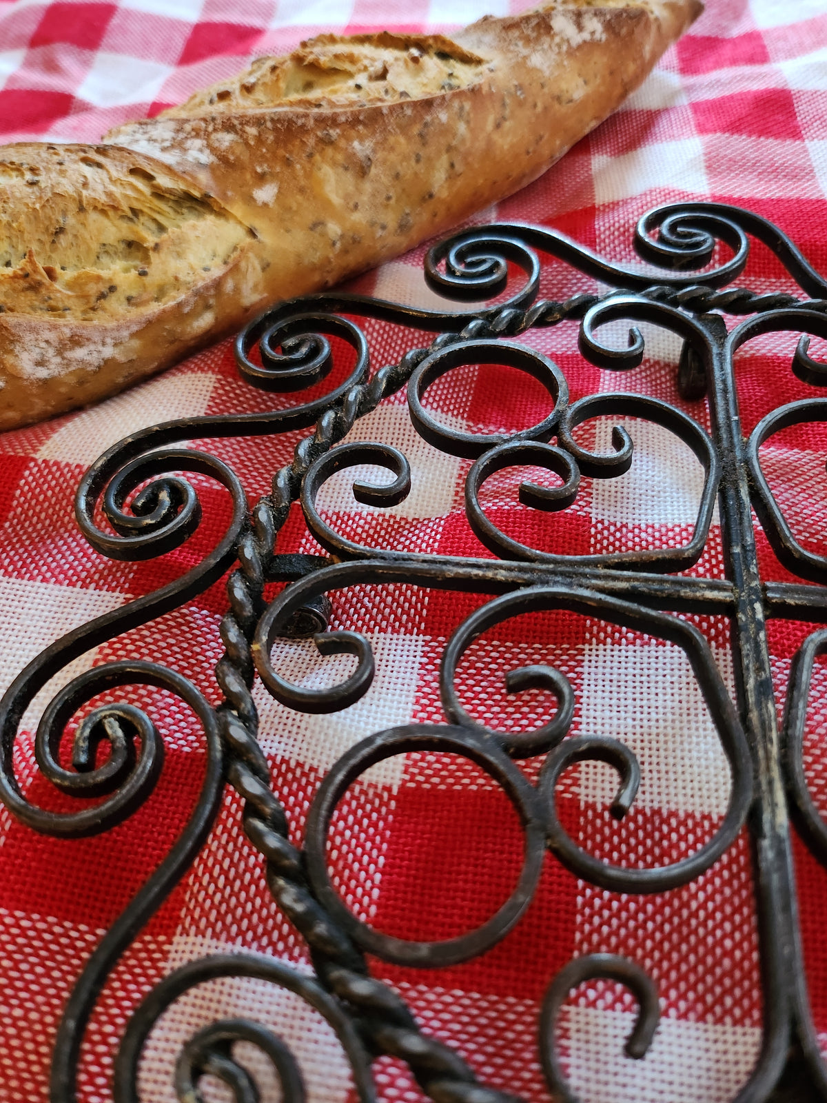 Dessous-de-plat en métal   Patine