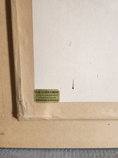 Tableau en bois avec ornement en point de croix   Patine