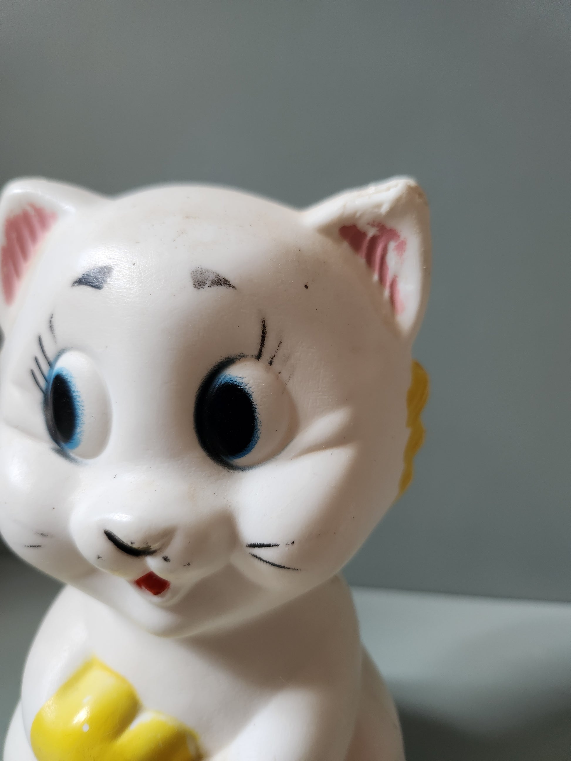 Ancien jouet chat culbuto   Patine