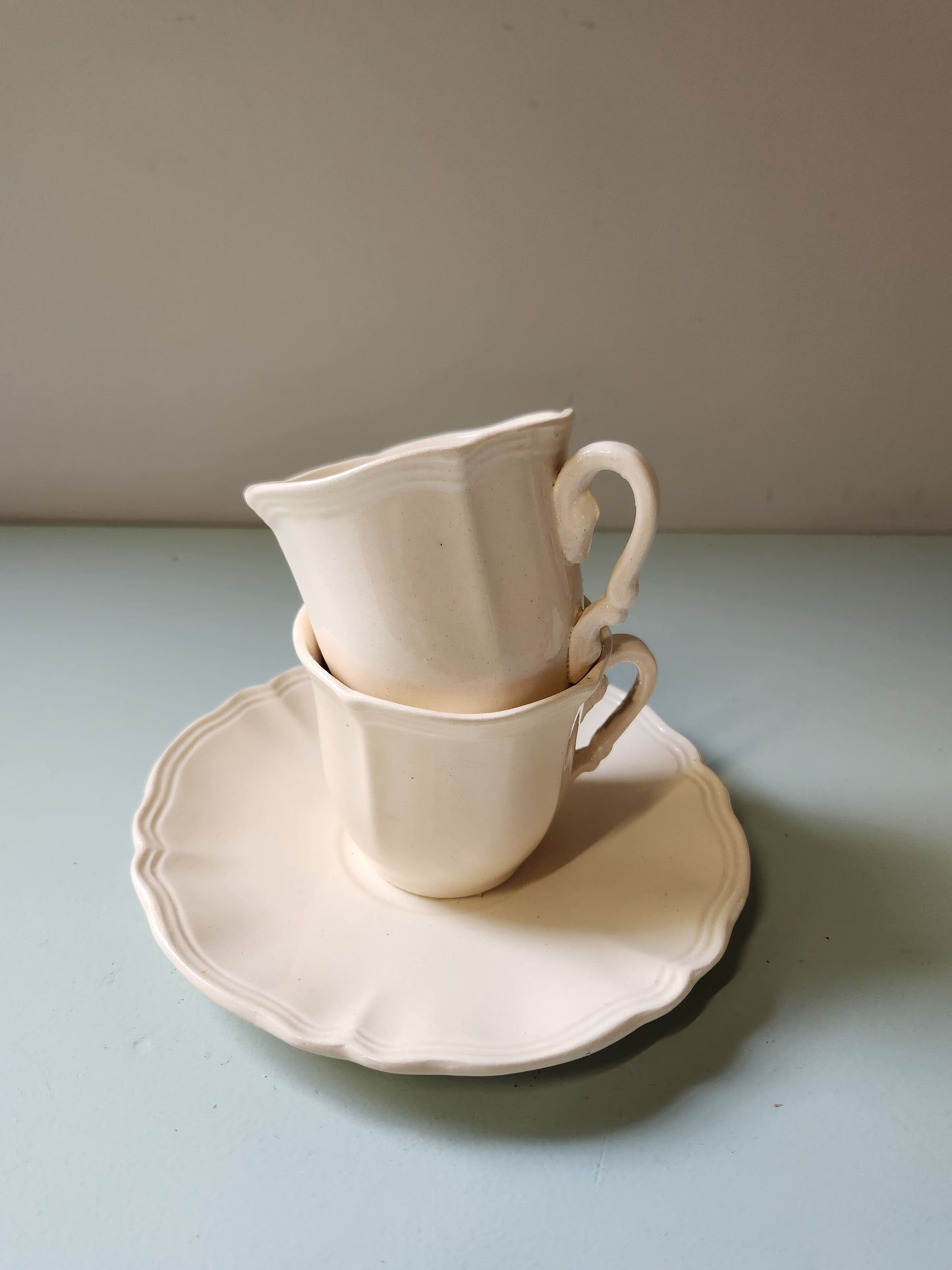 Tasse à café Sarreguemines avec coupelles lot de 6
