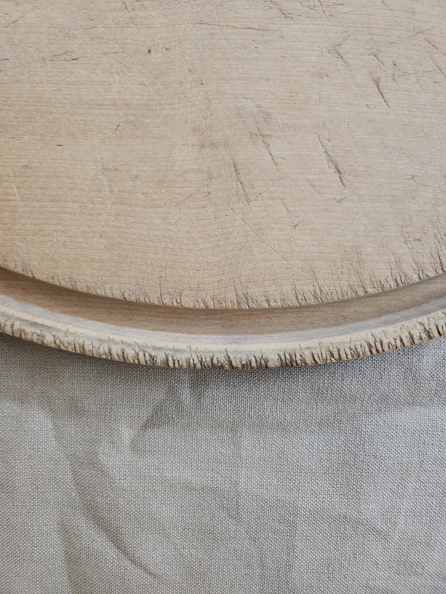 Plateau ovale en bois vintage