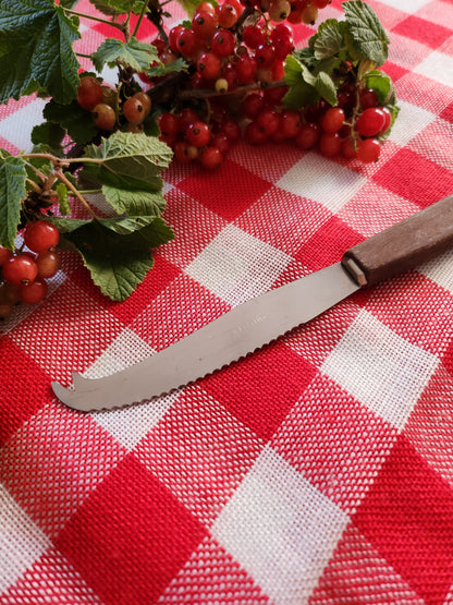 Couteau à fromage manche en bois   Patine