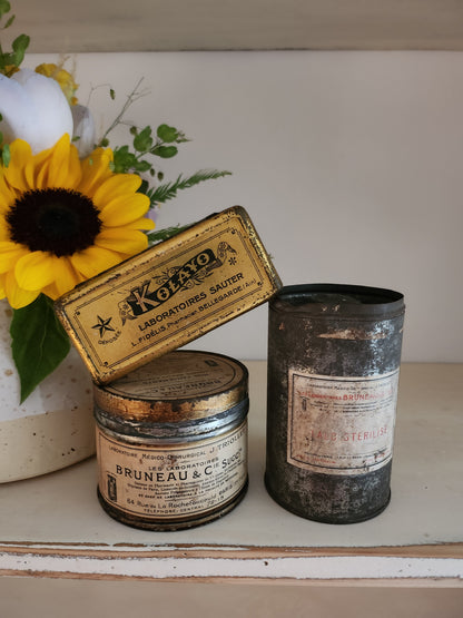 Produits d'apothicaire lot de 3   Patine