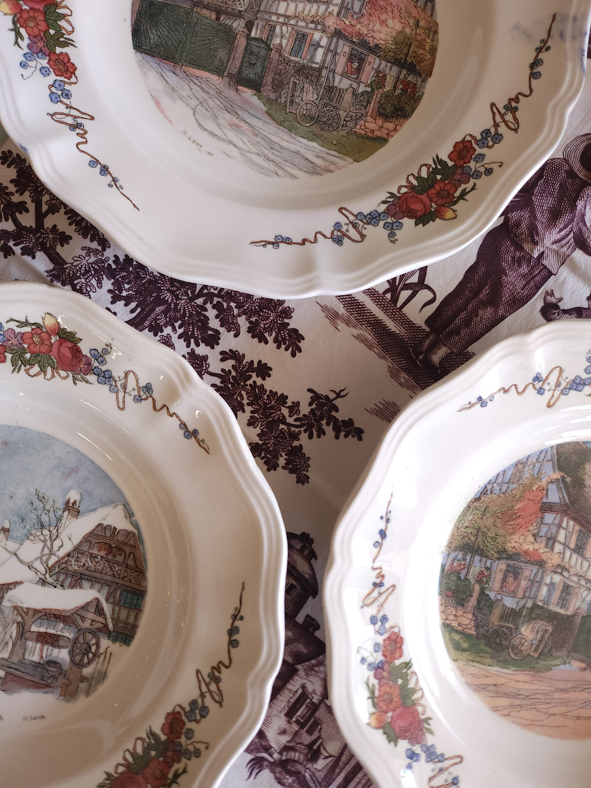 Assiette creuse céramique Obernai lot de 3   Patine