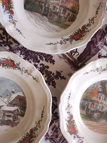 Assiette creuse céramique Obernai lot de 3   Patine