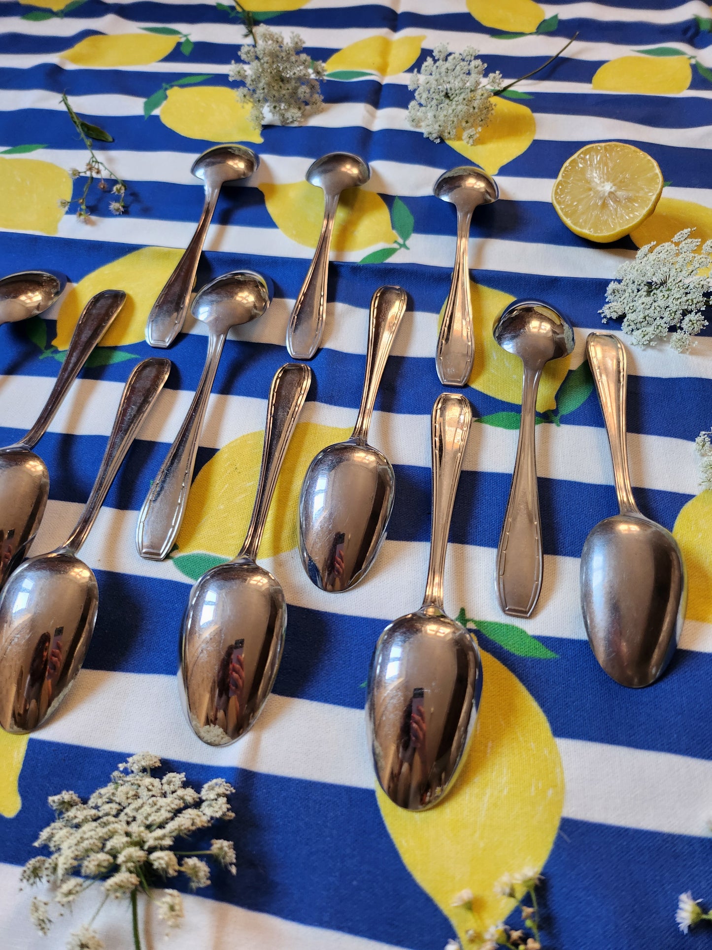 Cuillère à soupe en inox lot de 12   Patine