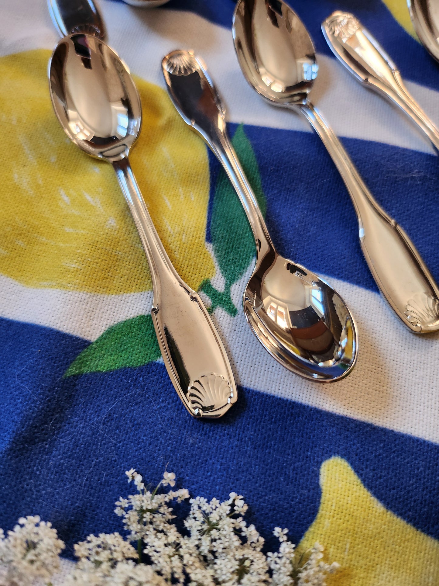 Cuillère à café en métal argenté lot de 12   Patine