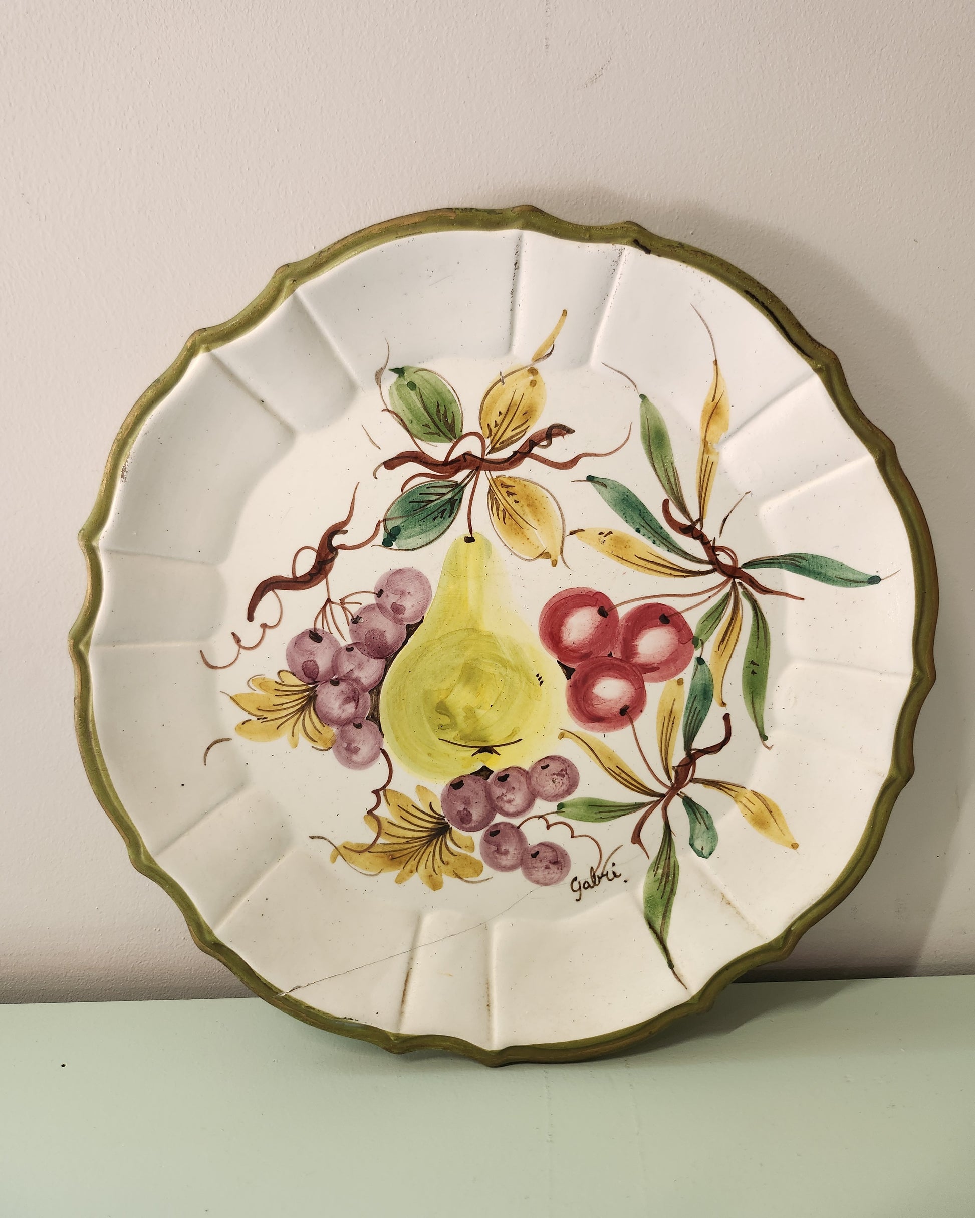 Assiette décorative Bassano à suspendre   Patine
