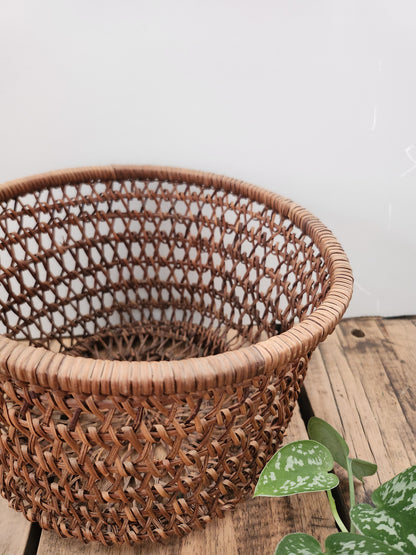 Panier en osier   Patine