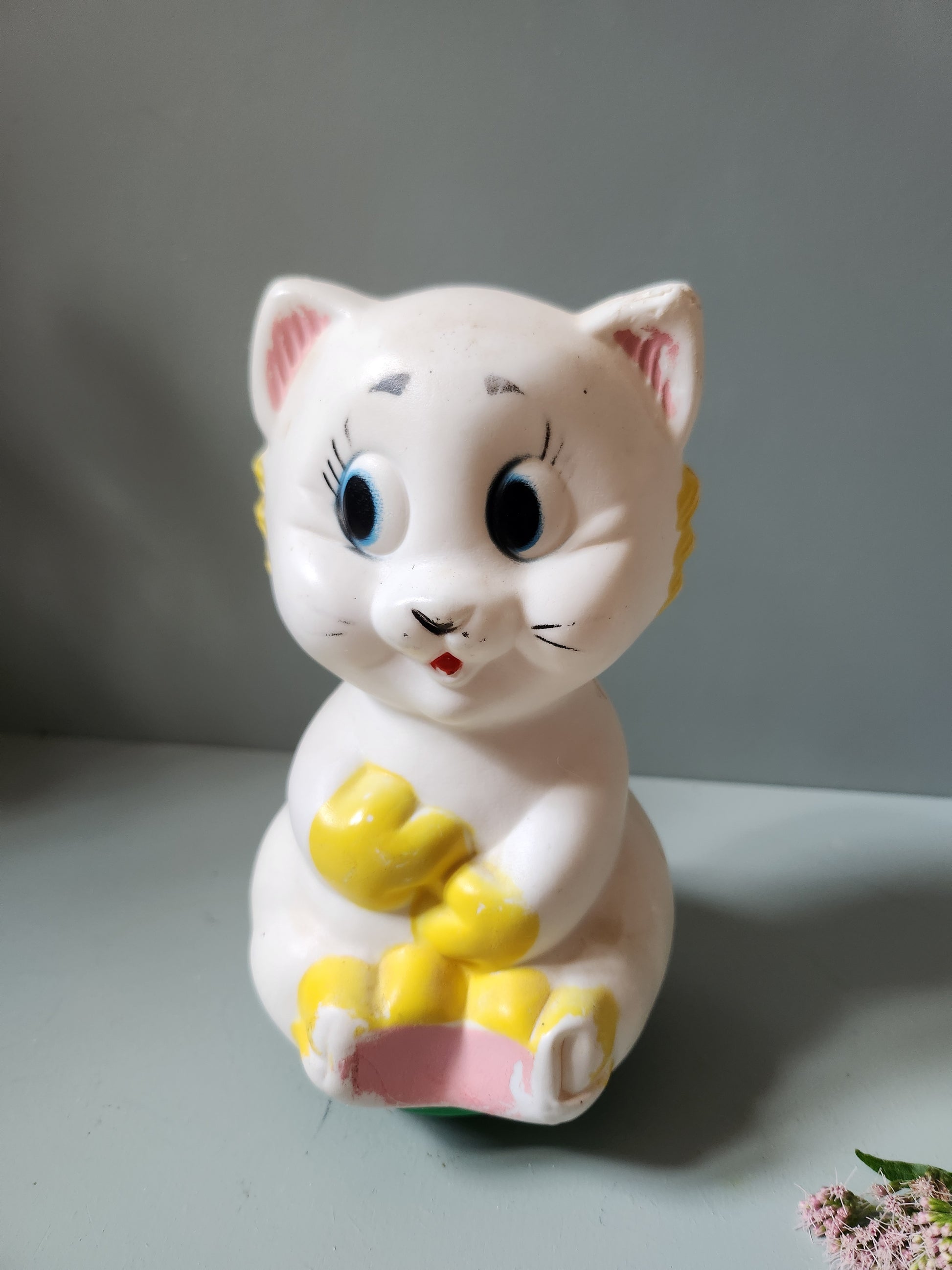 Ancien jouet chat culbuto   Patine
