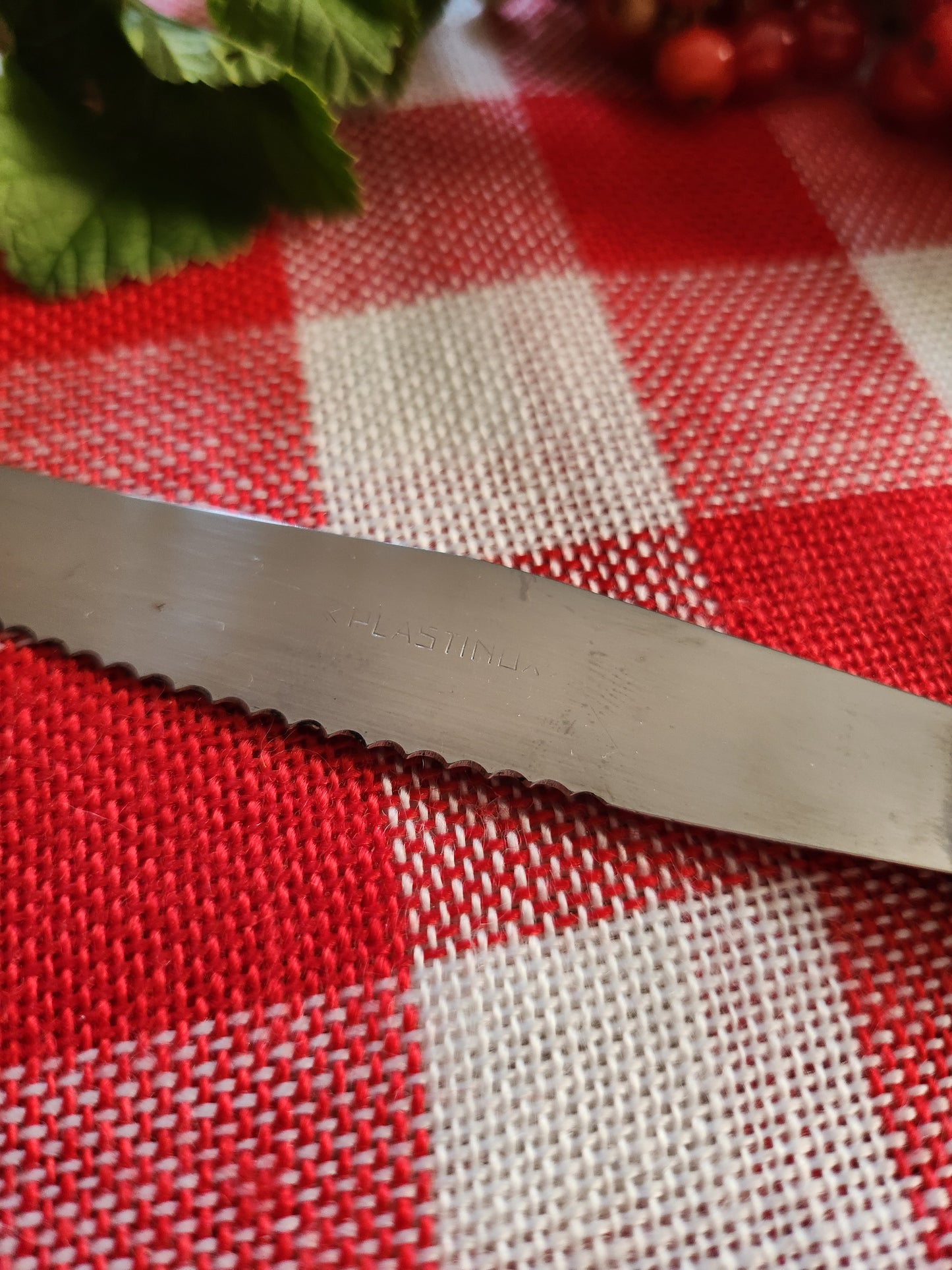 Couteau à fromage manche en bois   Patine