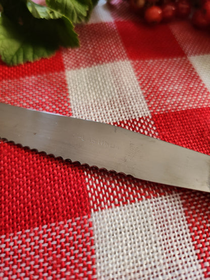 Couteau à fromage manche en bois   Patine