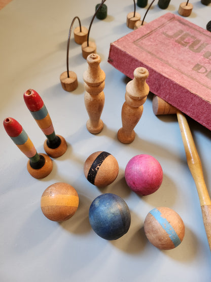 Jeu de croquet de salon   Patine