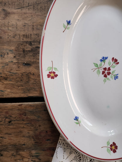 Plat en céramique Moulin des Loups à fleurs