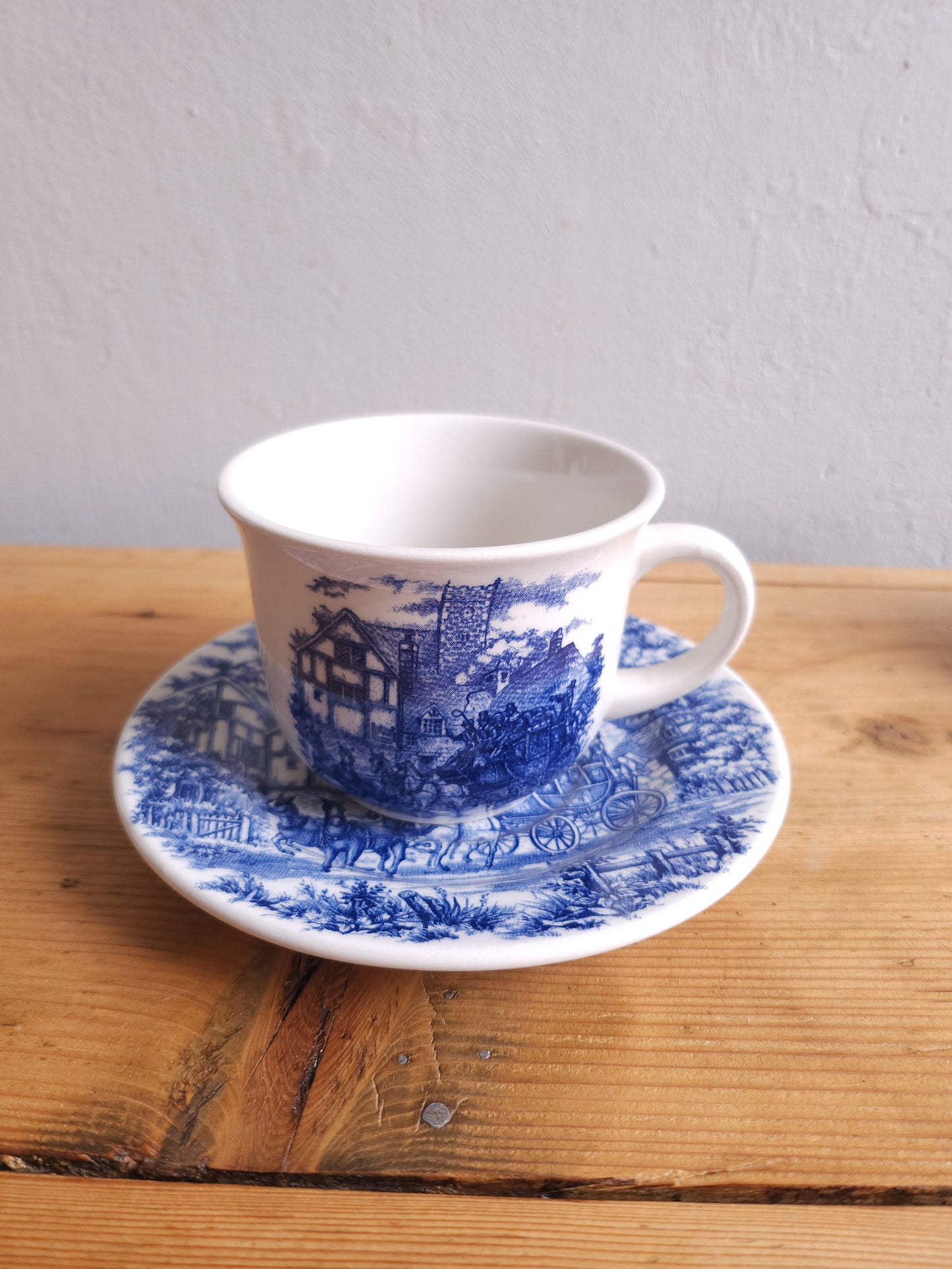 Tasse à café + coupelle style anglaise lot de 6   Patine