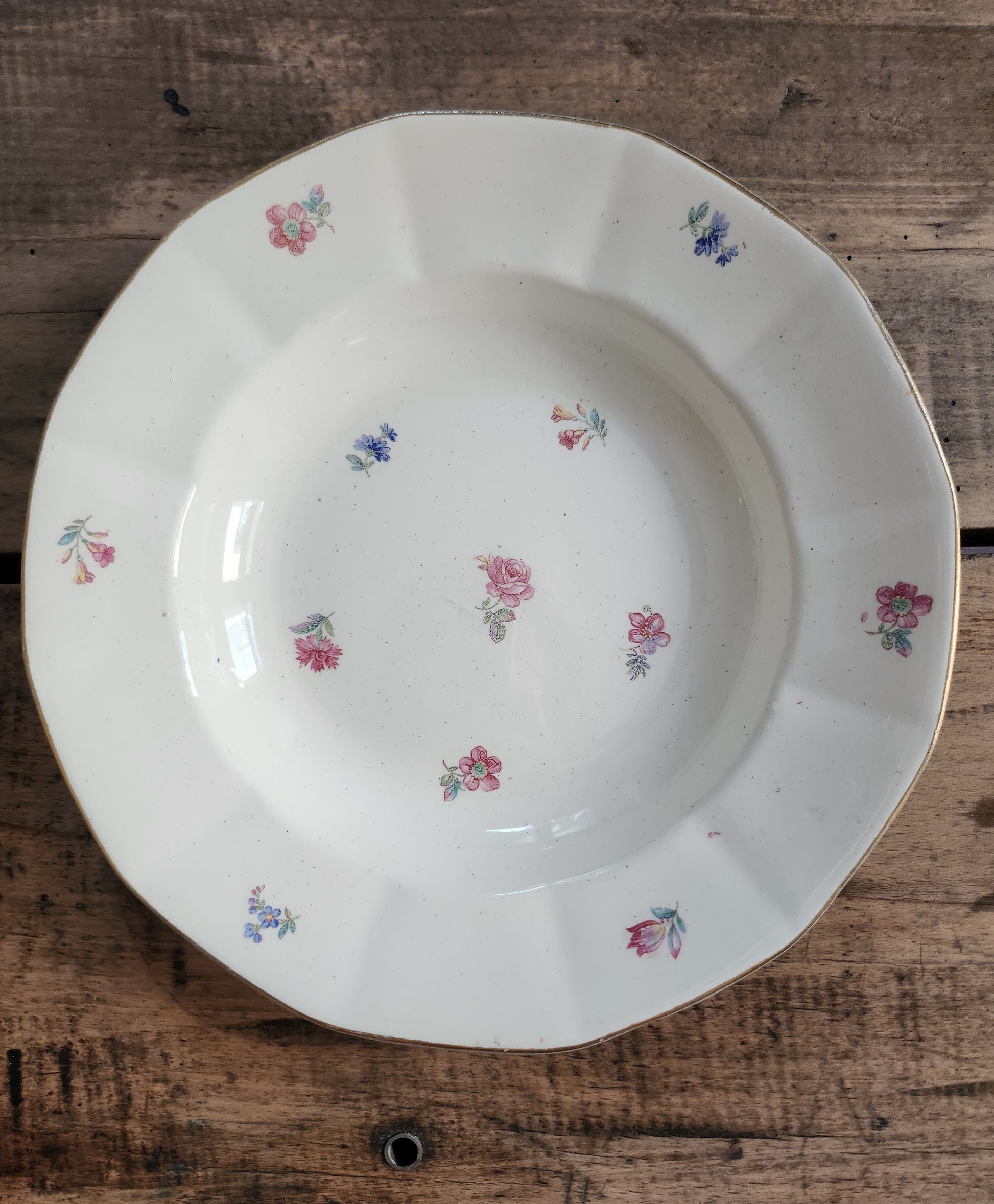 Assiettes fleuries Sarreguemines -lot de 6  Vaisselle Patine