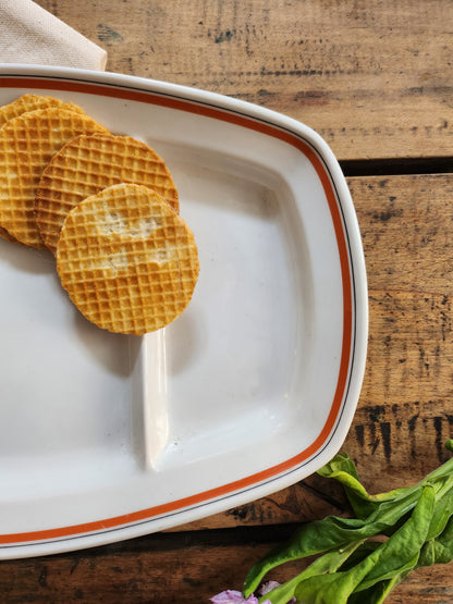 Plateau avec compartiments en porcelaine française   Patine
