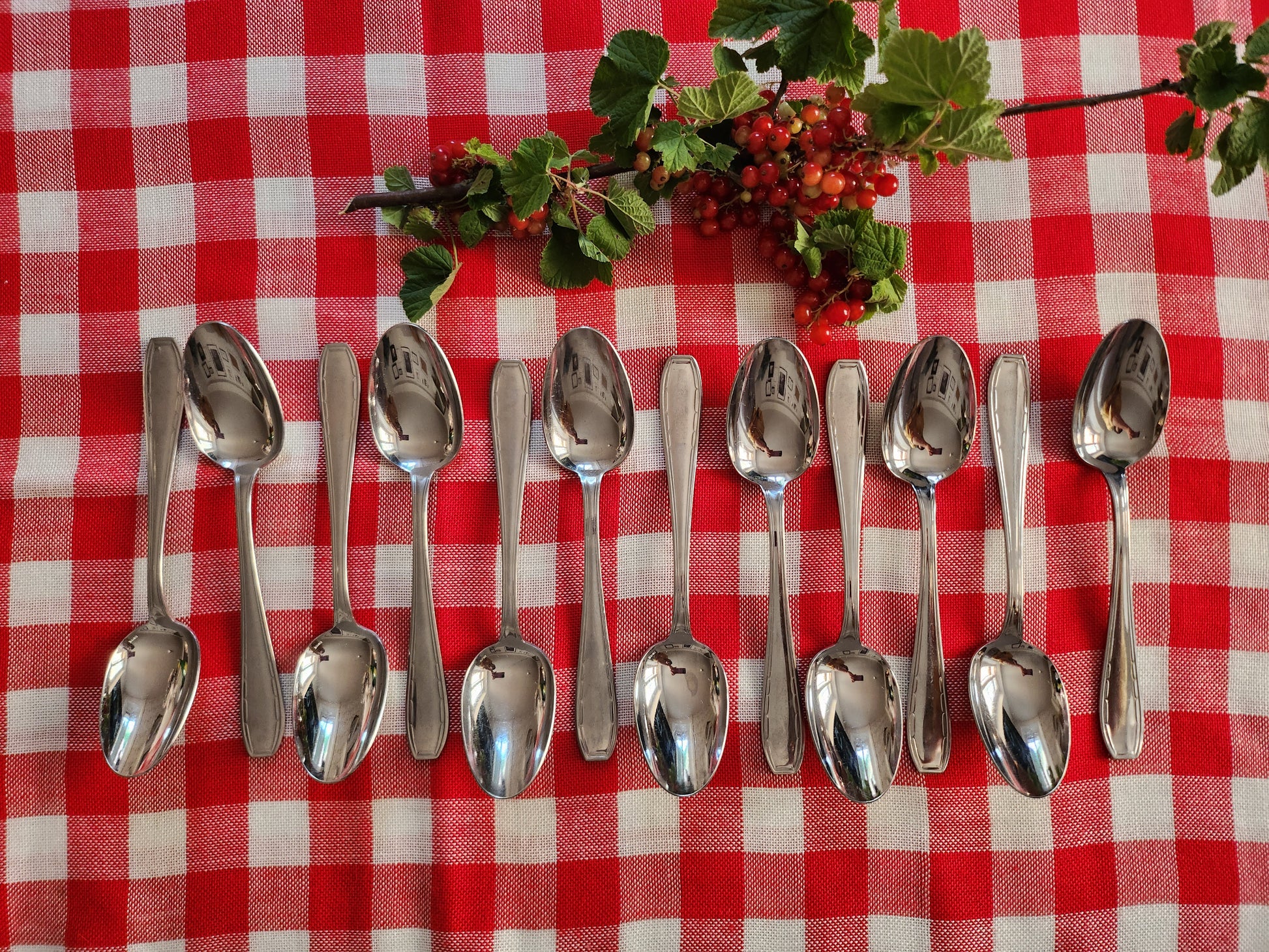 Cuillère à soupe en inox lot de 12  Vaisselle Patine