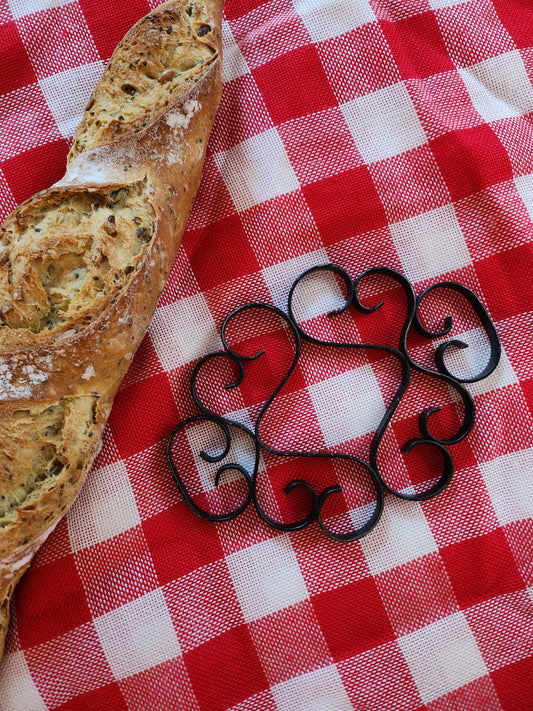 Dessous de plat en métal   Patine