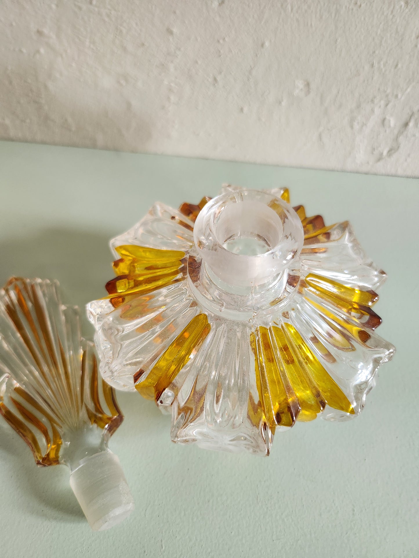 Flacon en cristal   Patine