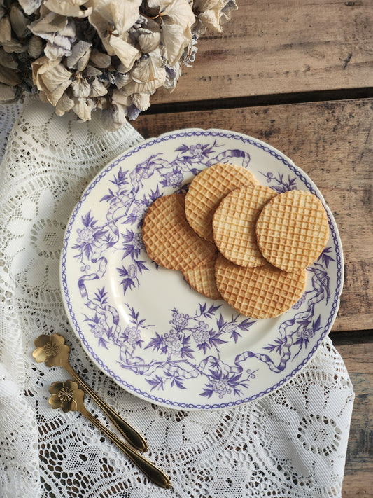 Assiette à dessert Sarreguemines à fleurs