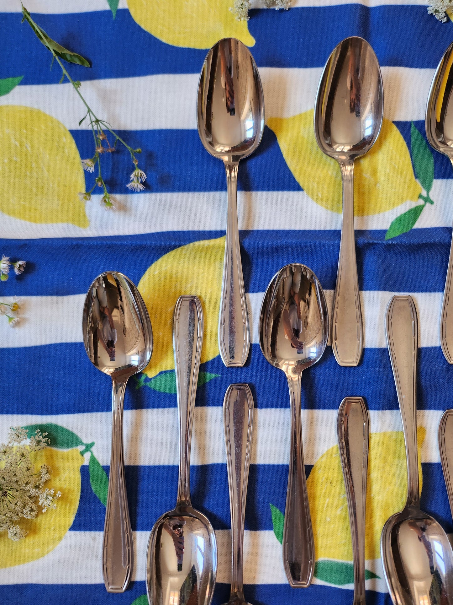 Cuillère à soupe en inox lot de 12   Patine