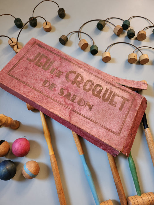 Jeu de croquet de salon   Patine