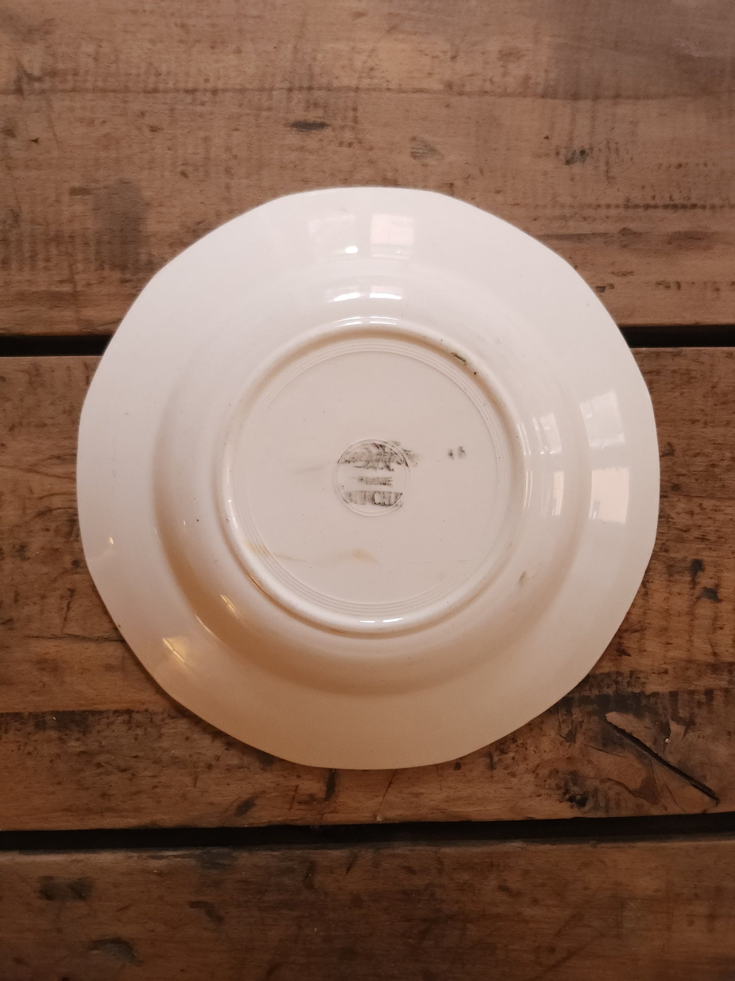 Assiettes creuses en céramique Sarreguemines lot de deux   Patine