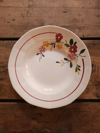 Assiettes creuses en céramique Sarreguemines lot de deux   Patine