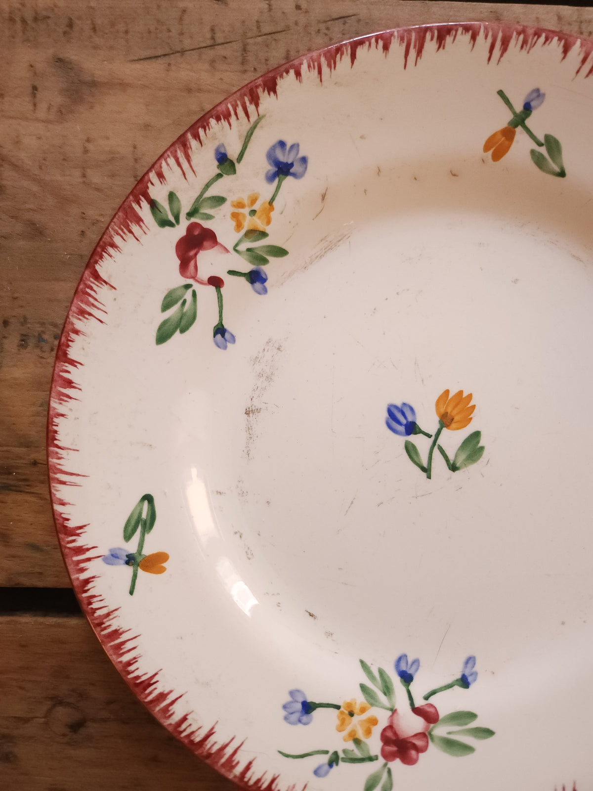 Assiettes plates en céramique Didier Sarreguemines lot de 2  Vaisselle Patine