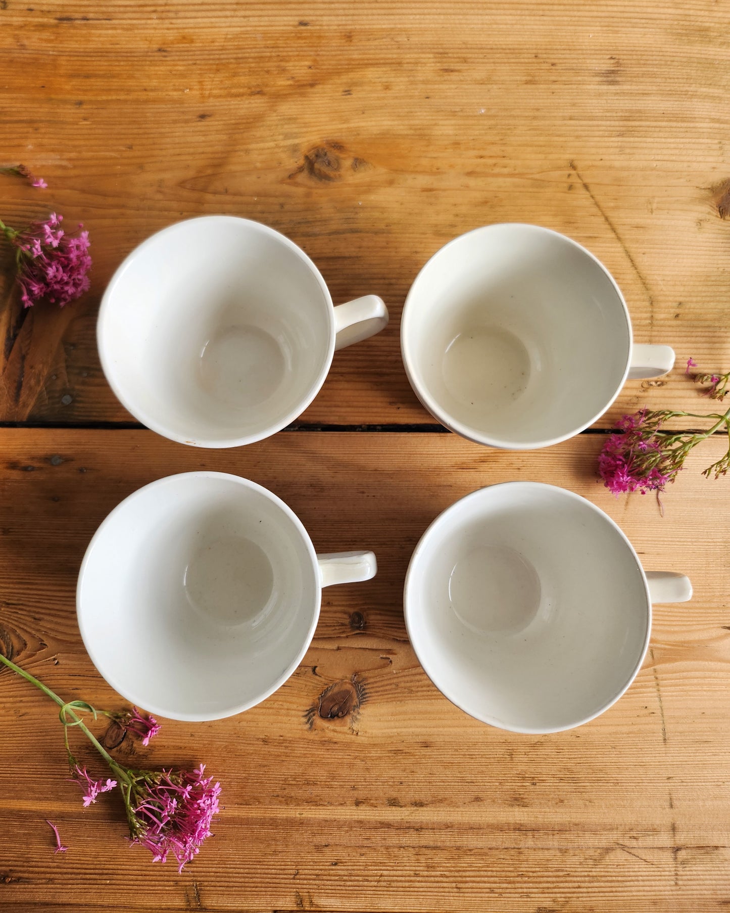 Tasse à café en porcelaine anglaise lot 4   Patine