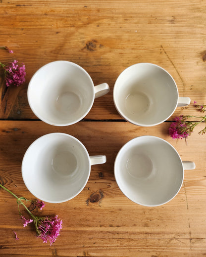 Tasse à café en porcelaine anglaise lot 4   Patine