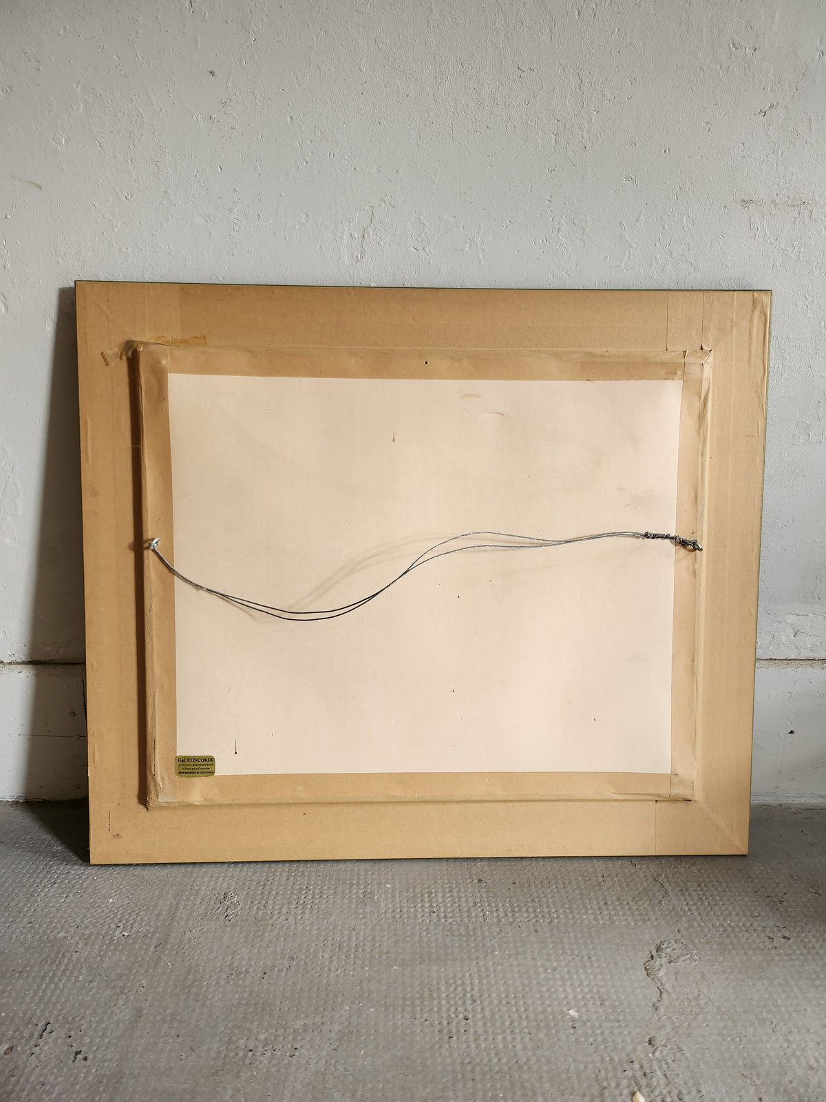 Tableau en bois avec ornement en point de croix   Patine