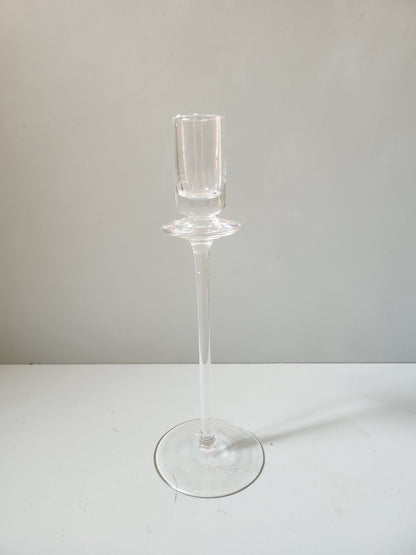 Bougeoir en verre   Patine
