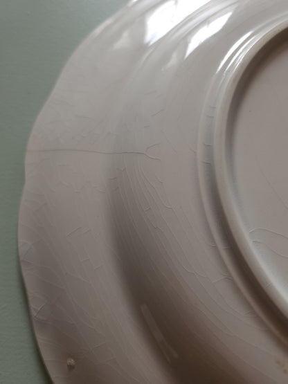 Plat rond Lunéville style anglais   Patine