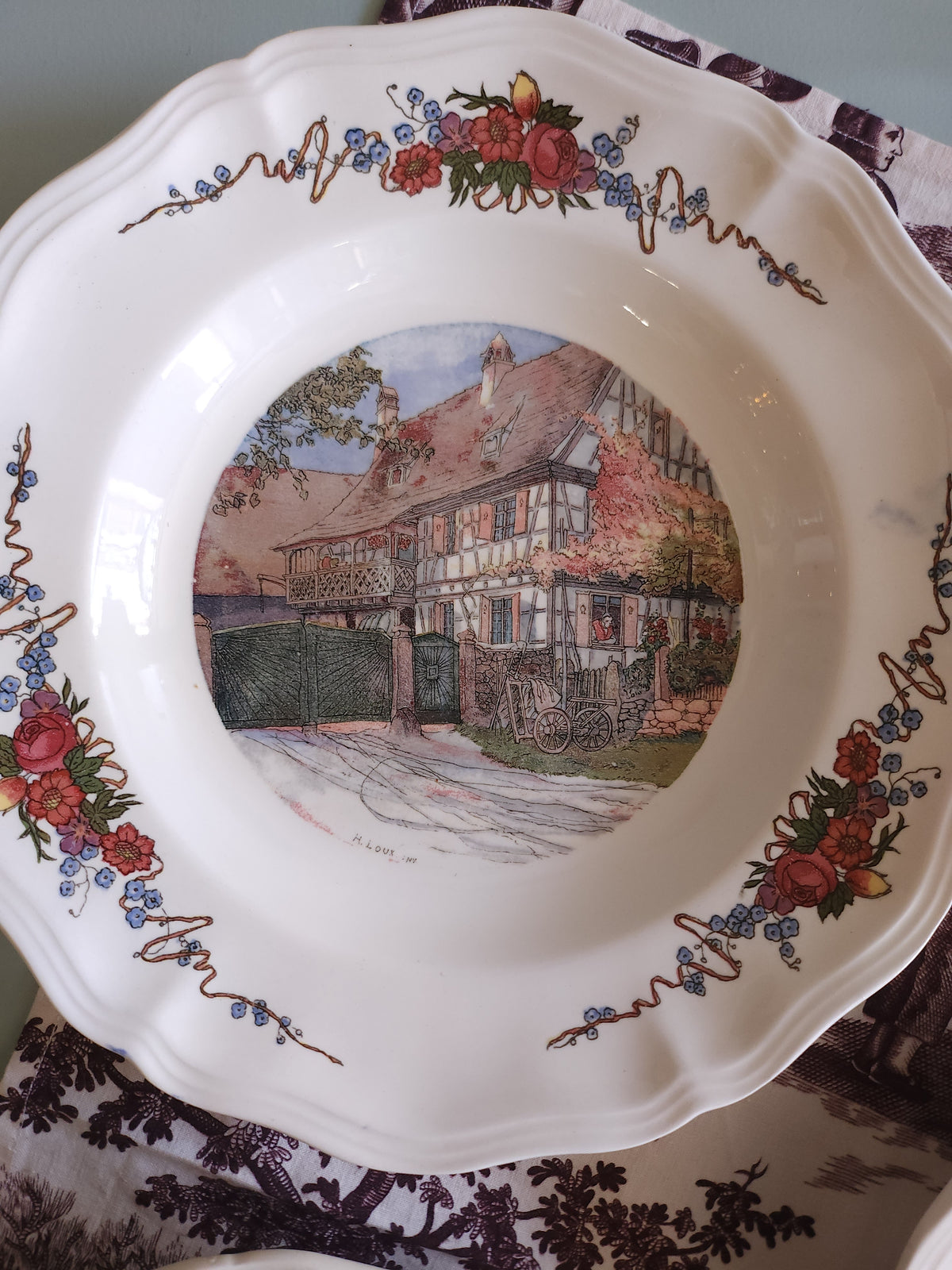 Assiette creuse céramique Obernai lot de 3   Patine