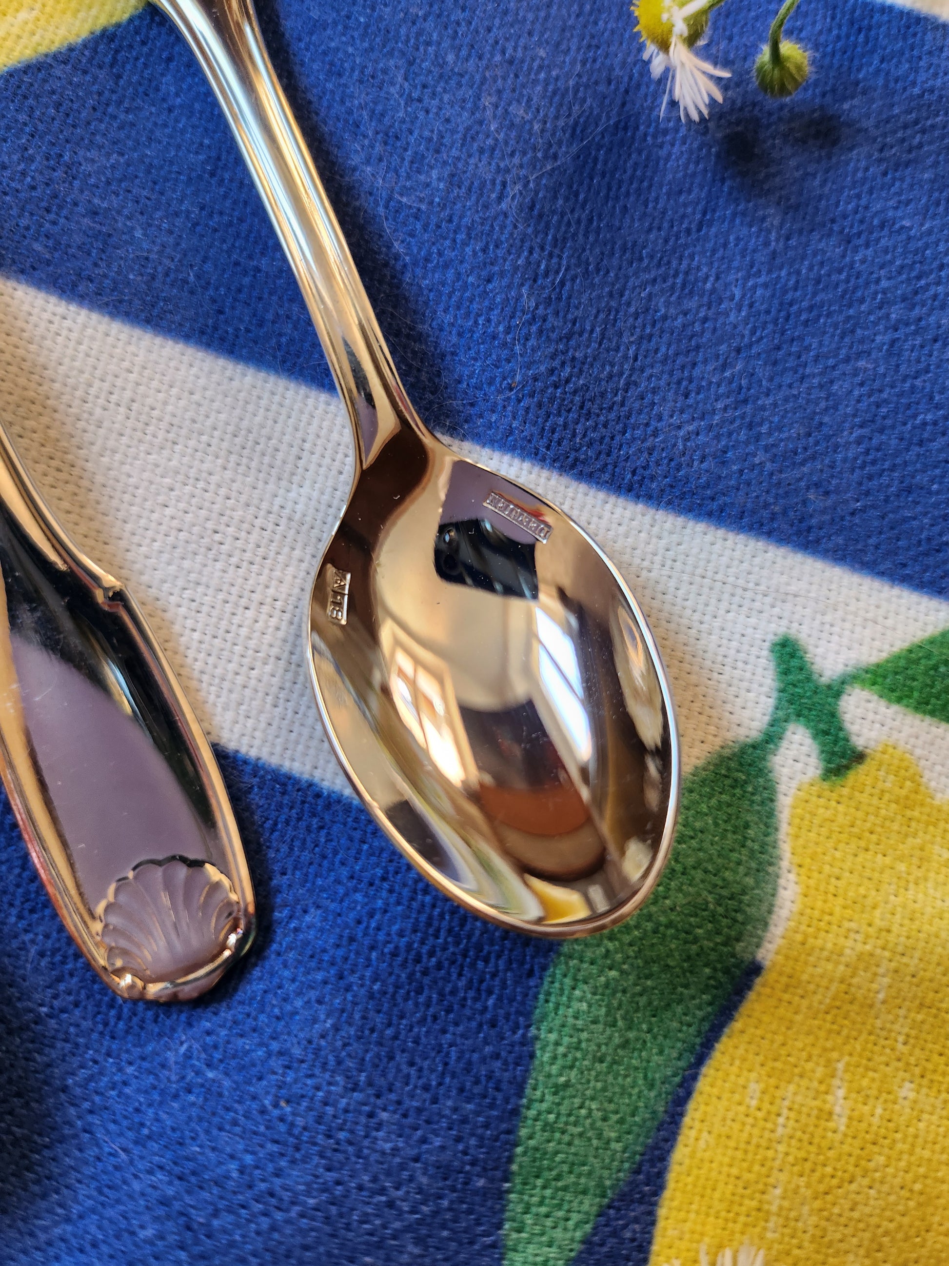 Cuillère à café en métal argenté lot de 12   Patine