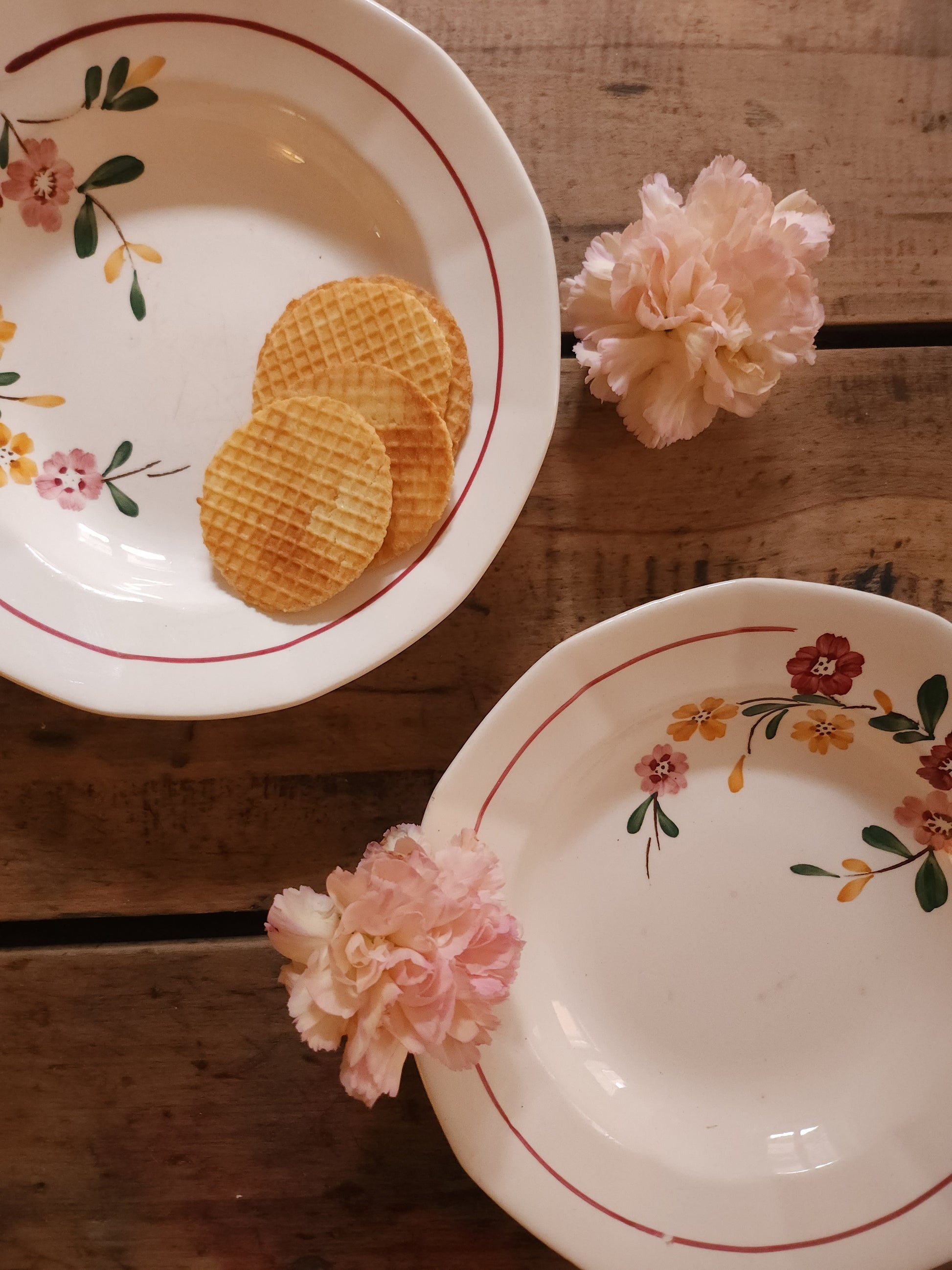 Assiettes creuses en céramique Sarreguemines lot de deux   Patine