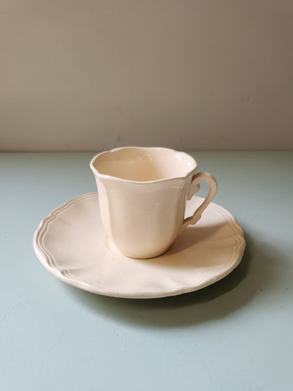 Tasses à café Sarreguemines avec coupelles lot de 6