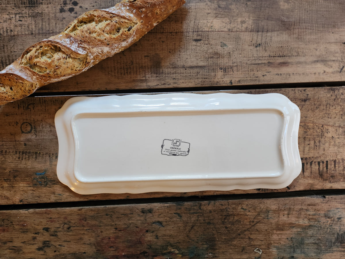 Plat alsacien en céramique Obernai   Patine