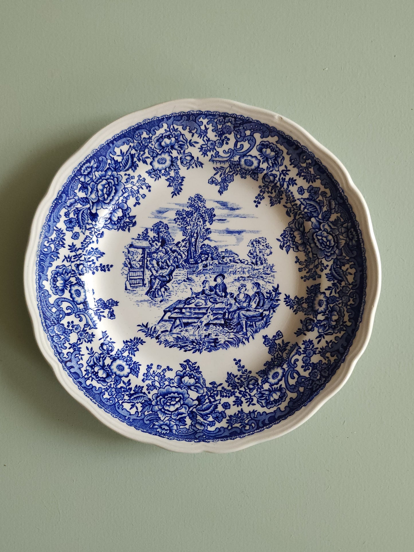 Assiettes à dessert Lunéville style anglais lot de 10   Patine