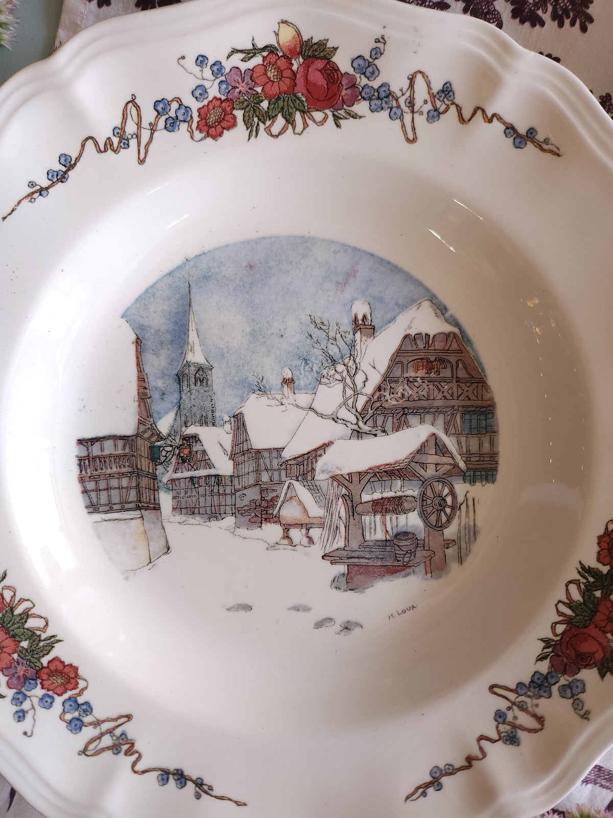 Assiette creuse céramique Obernai lot de 3   Patine