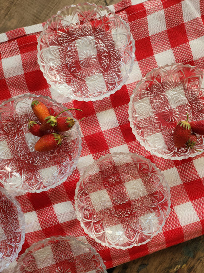Coupelle en verre pressé-lot de 6