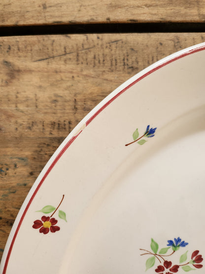 Plat en céramique Moulin des Loups à fleurs