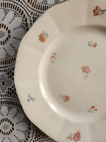 Assiette Sarreguemines fleurie lot de 5