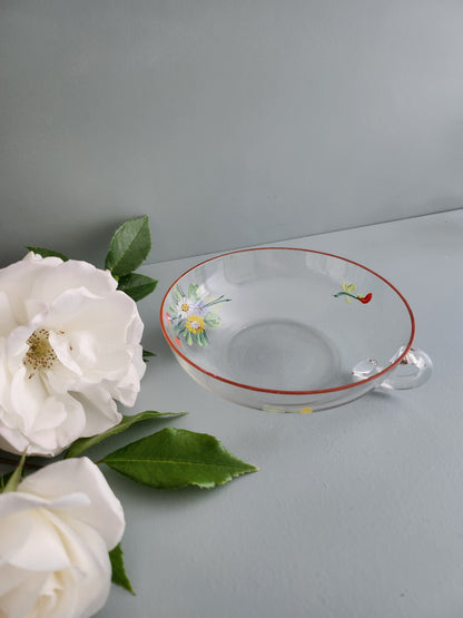 Tasse en verre imprimé floral - Patine
