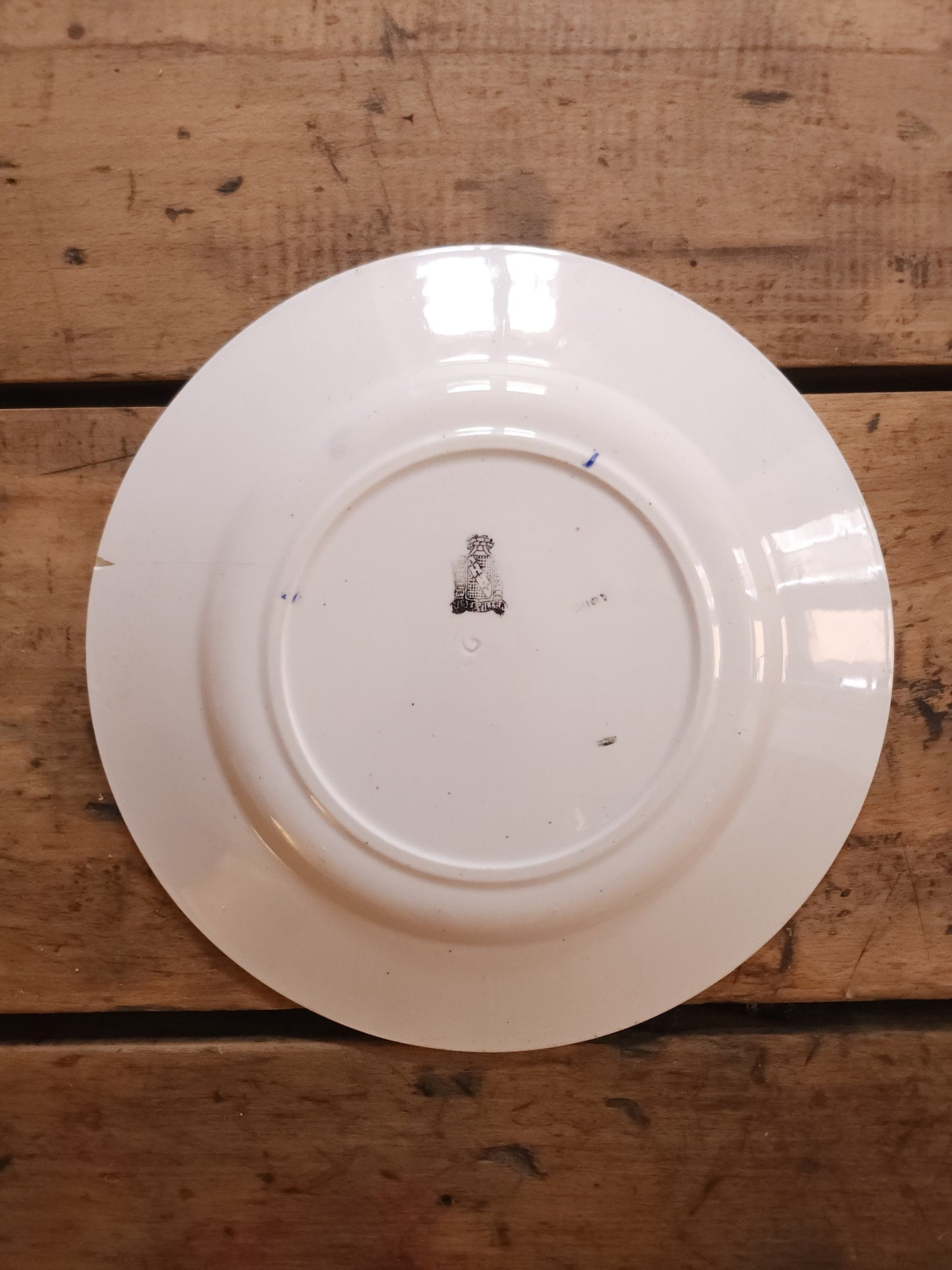 Assiettes plates en céramique Niderviller lot de 2   Patine